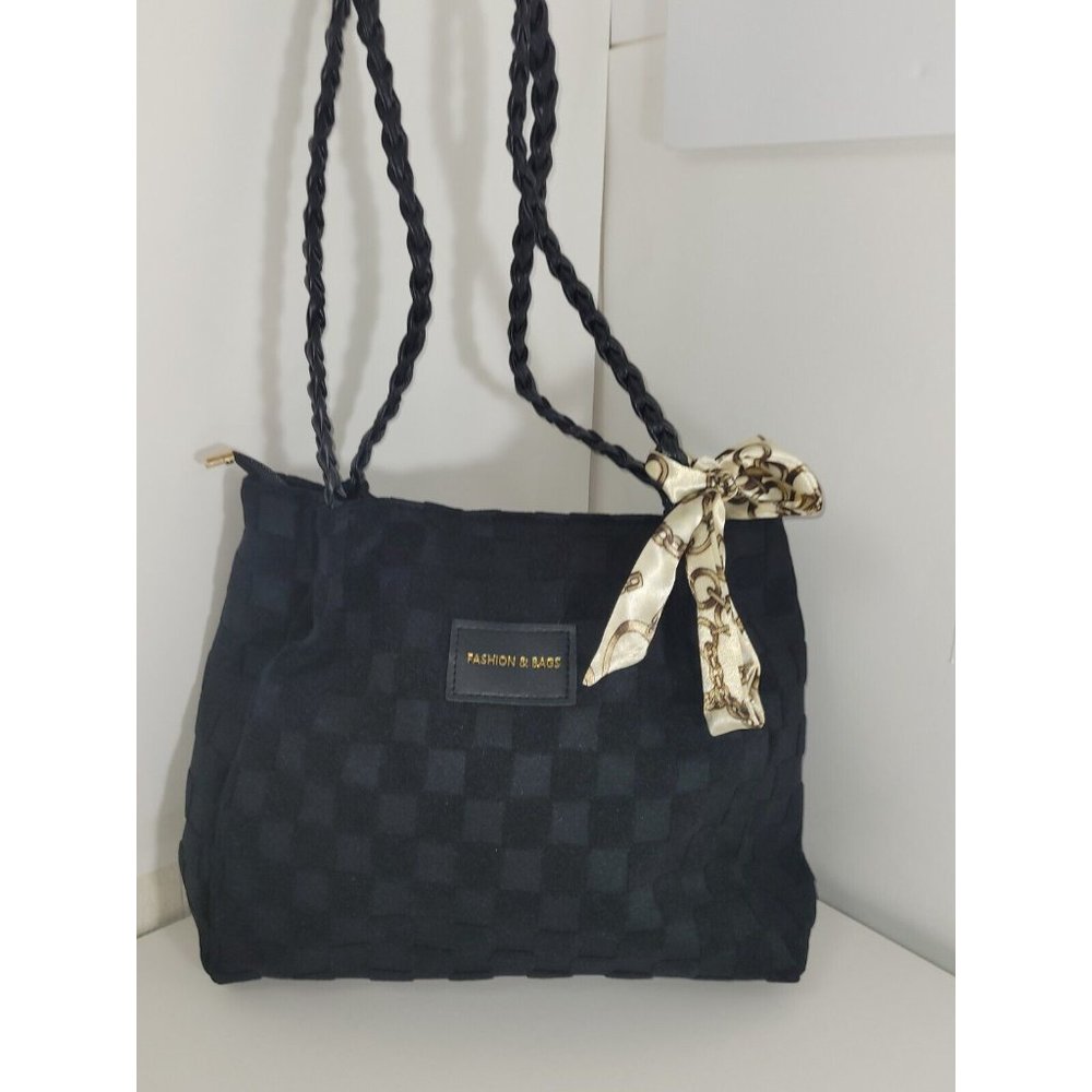 Women Canvas  Tote Purse Travel Messenger black purse Shoulder Bags